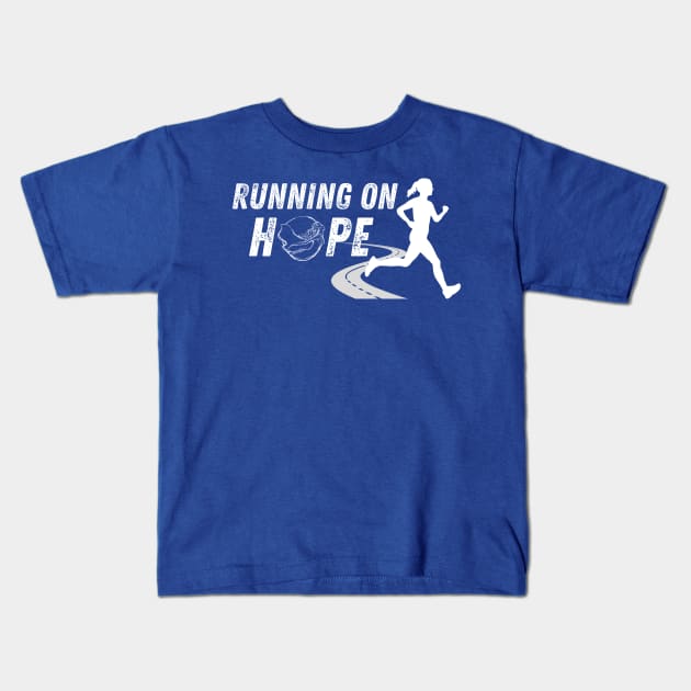 SheHopes Running on HOPE Kids T-Shirt by SheHopes